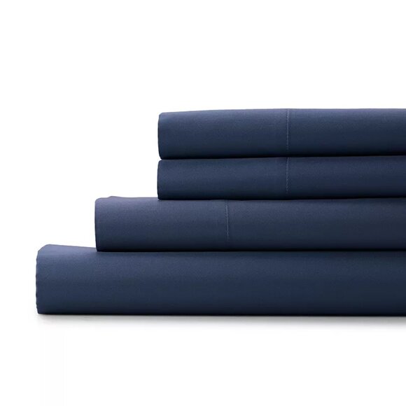 Sonoma Goods For Life The Easy Care 525 Thread Count Sheet Set Pillowcases Navy